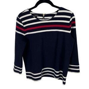 Talbots Stripped Preppy Blouse- Size S